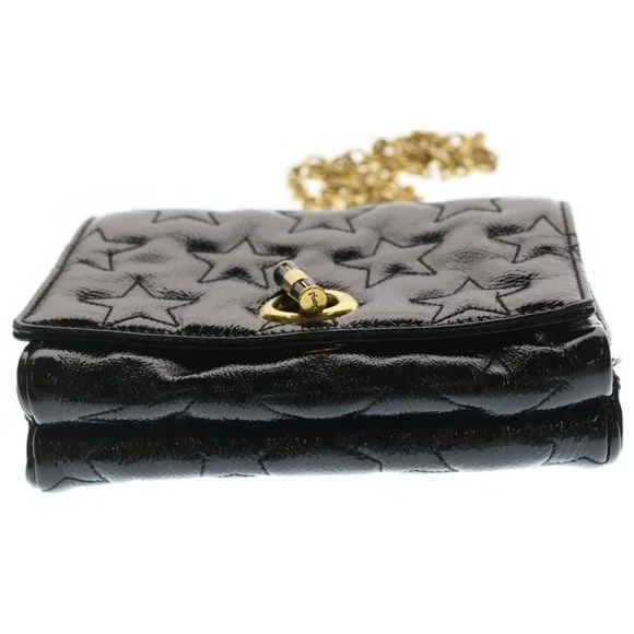 Saint Laurent Yves Star Motif Chain Shoulder Bag Black - Picture 5 of 6